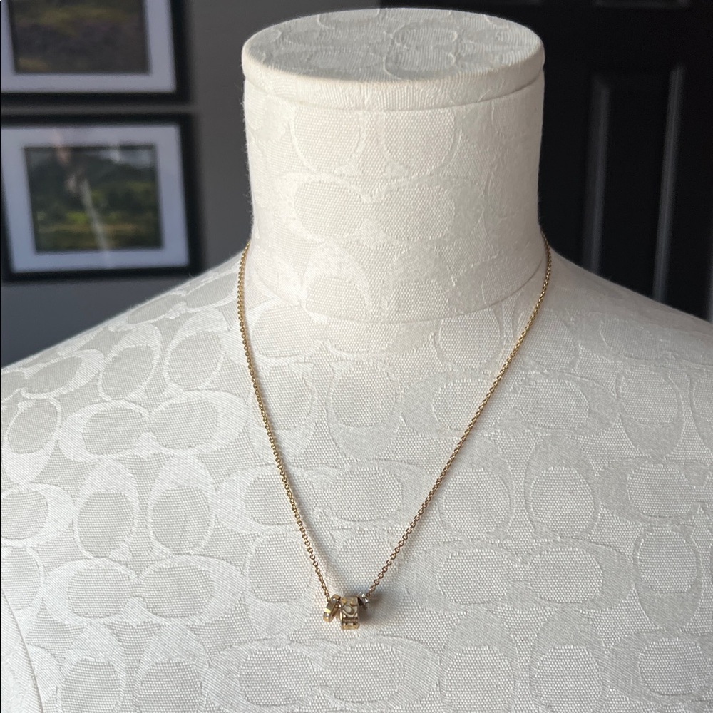 Coach Gold Chain Necklace with Pendant